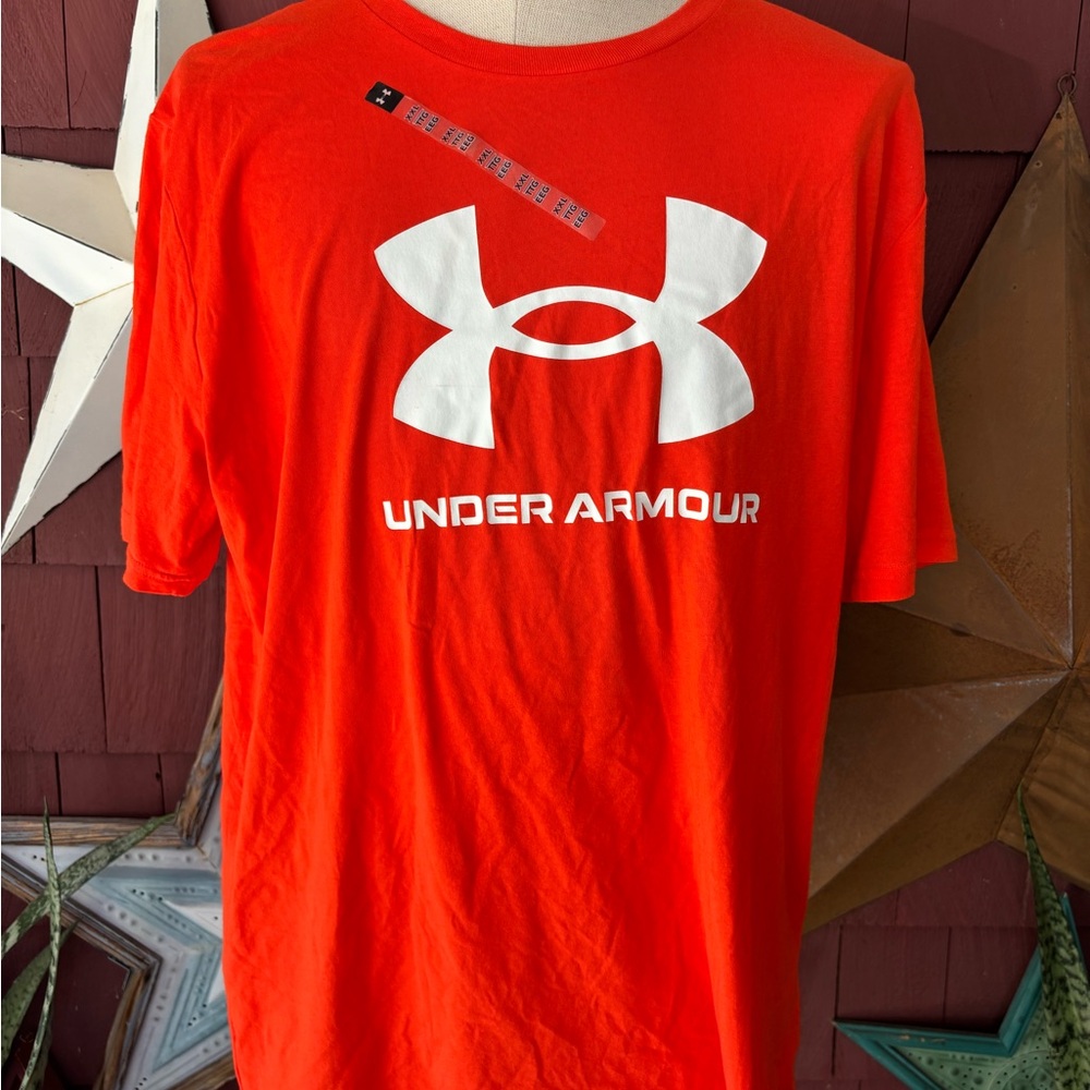 NWT Under Armour Loose Orange Tee Shirt  Men’s XXL 2XL